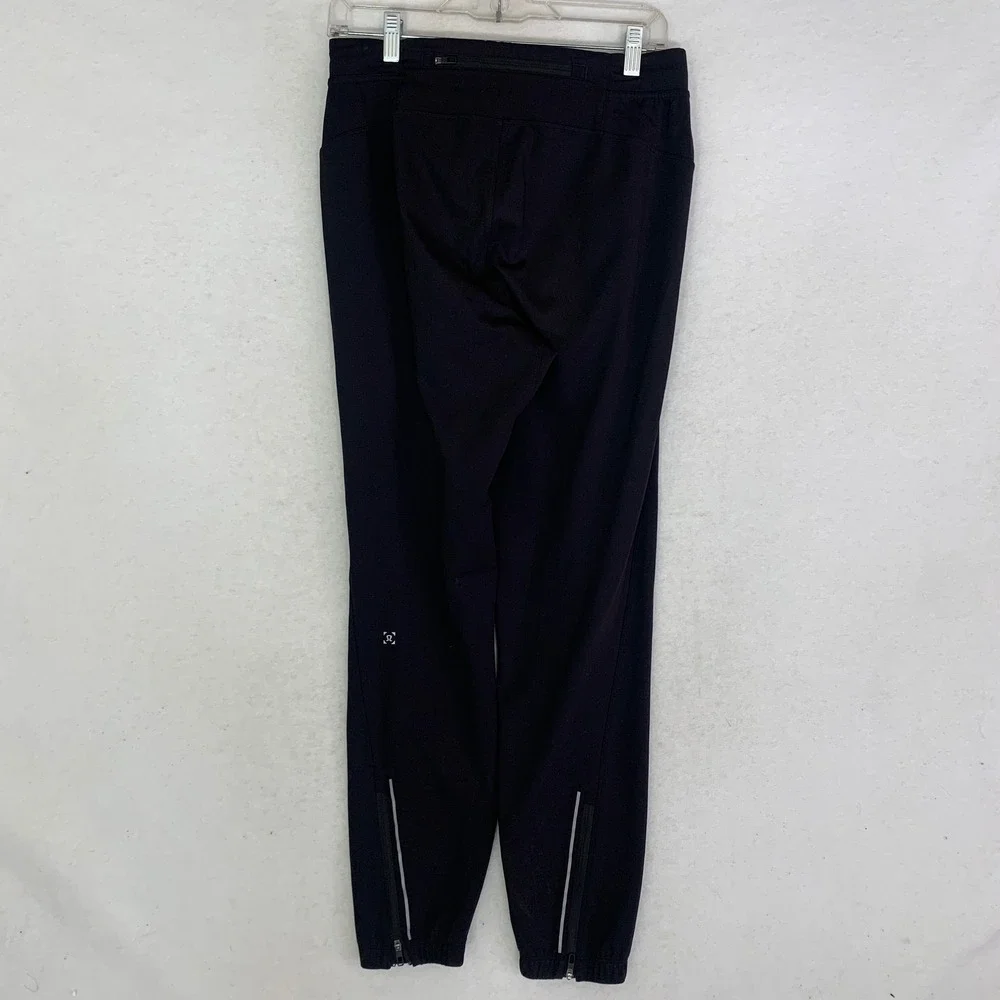 Lululemon Surge Jogger Mens S Black Excellent Reflective Zip‎ Cuff Running Pants